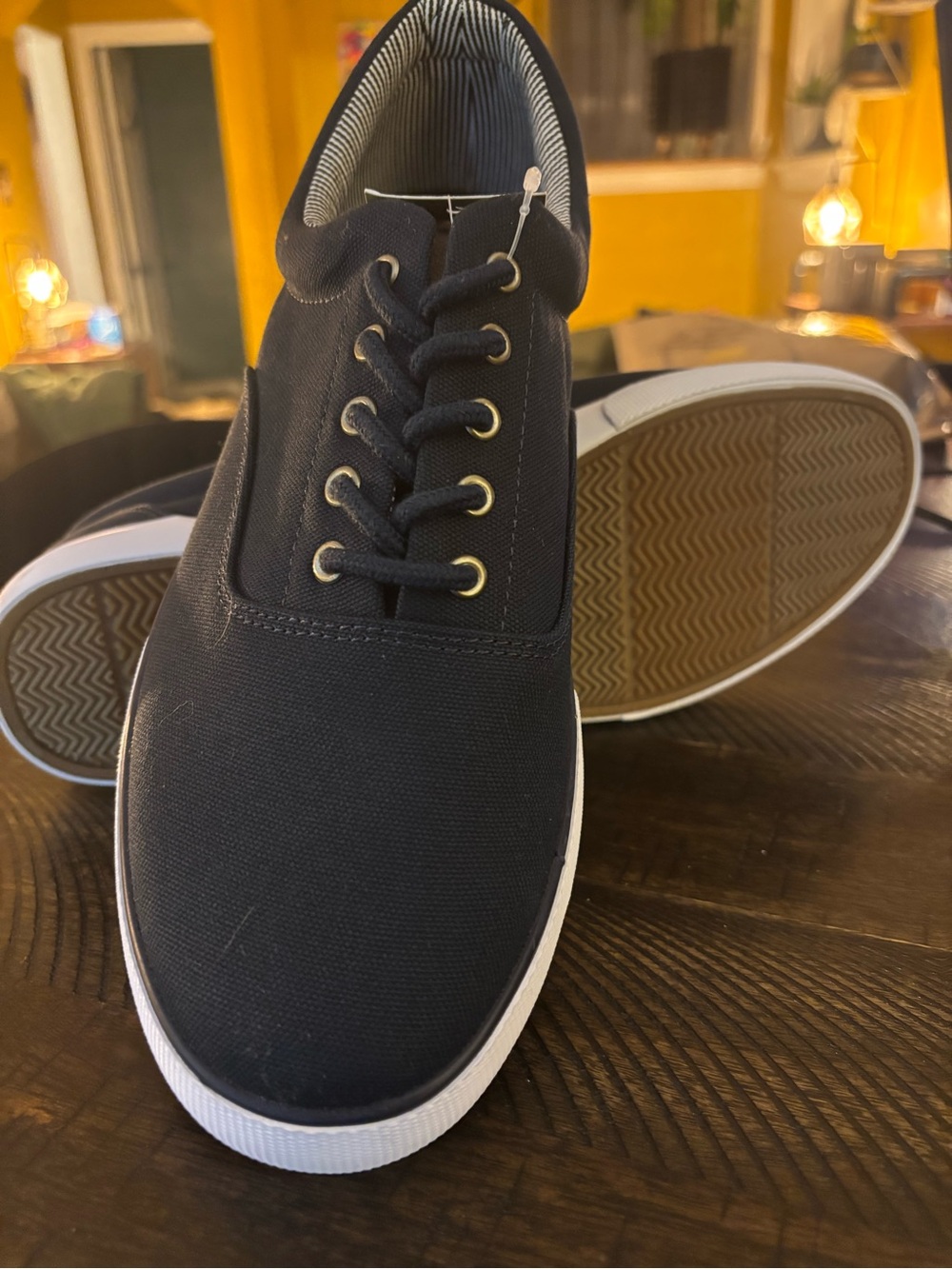 Goodfellow & Co Men’s Navy Canvas Lace-Up Sneakers Shoes Size 12 NWT